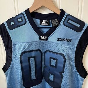 STARTER Carolina Blue and Navy Mesh 08 Basketball Jersey Men’s M